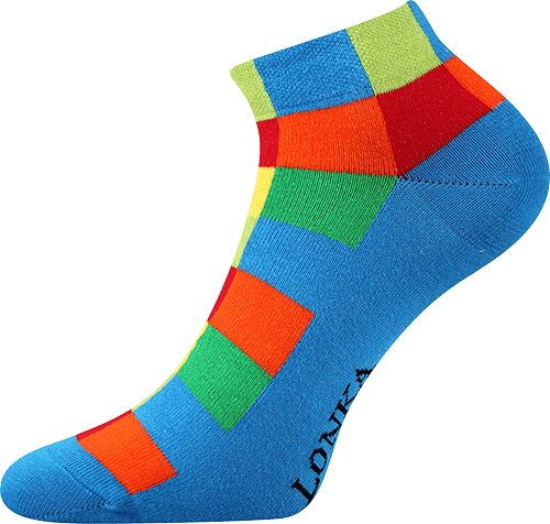 Bunte Socken für Sommer blau
