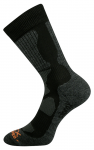 Socken aus Merinowolle Schwarz in den Alpen