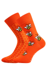 Bunte Socken mit Biene