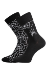 Bunte Socken mit Spinne