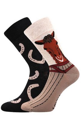 Bunte Socken mit Pferd