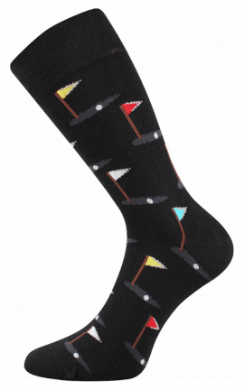 Bunte Socken Golf in Schwarz Color