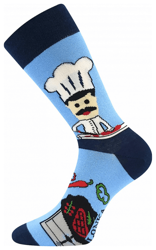 Bunte Socken mit Koch