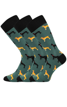 Bunte Socken mit Hund
