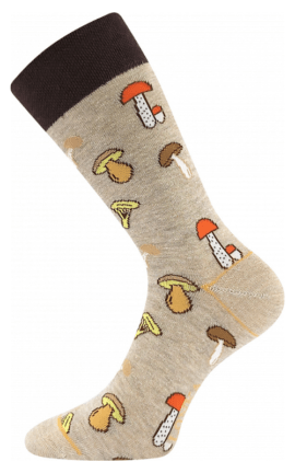 Bunte Socken mit Pilz