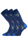 Bunte Socken Schifahrer