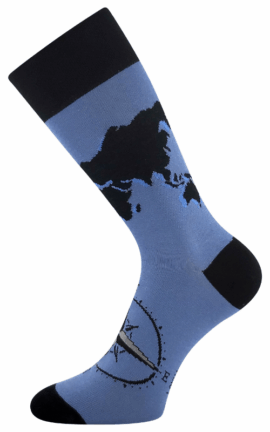Socken mit Welt Kontinenten Motiv