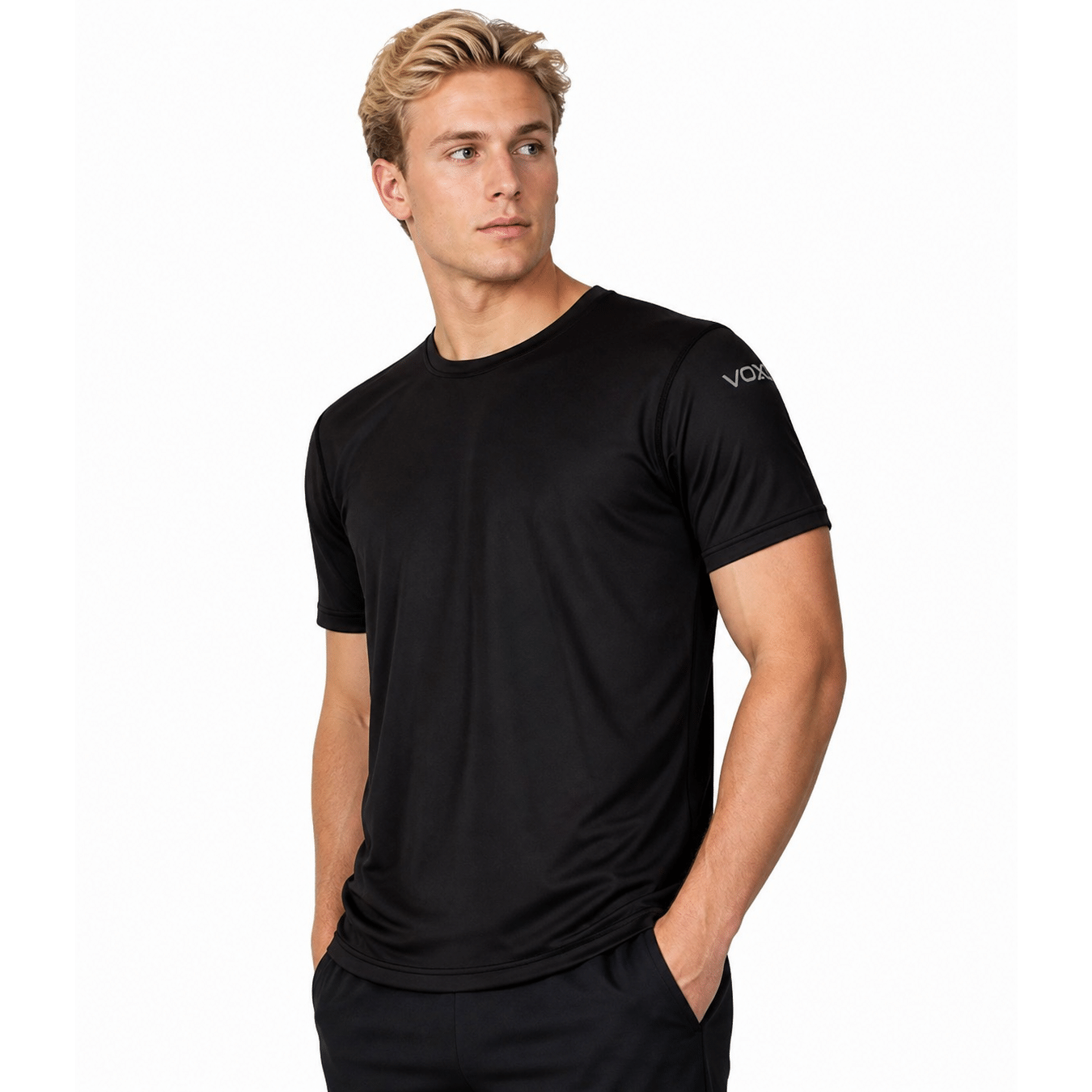 Herren Merino Funktionsshirt Kurzarm Schwarz