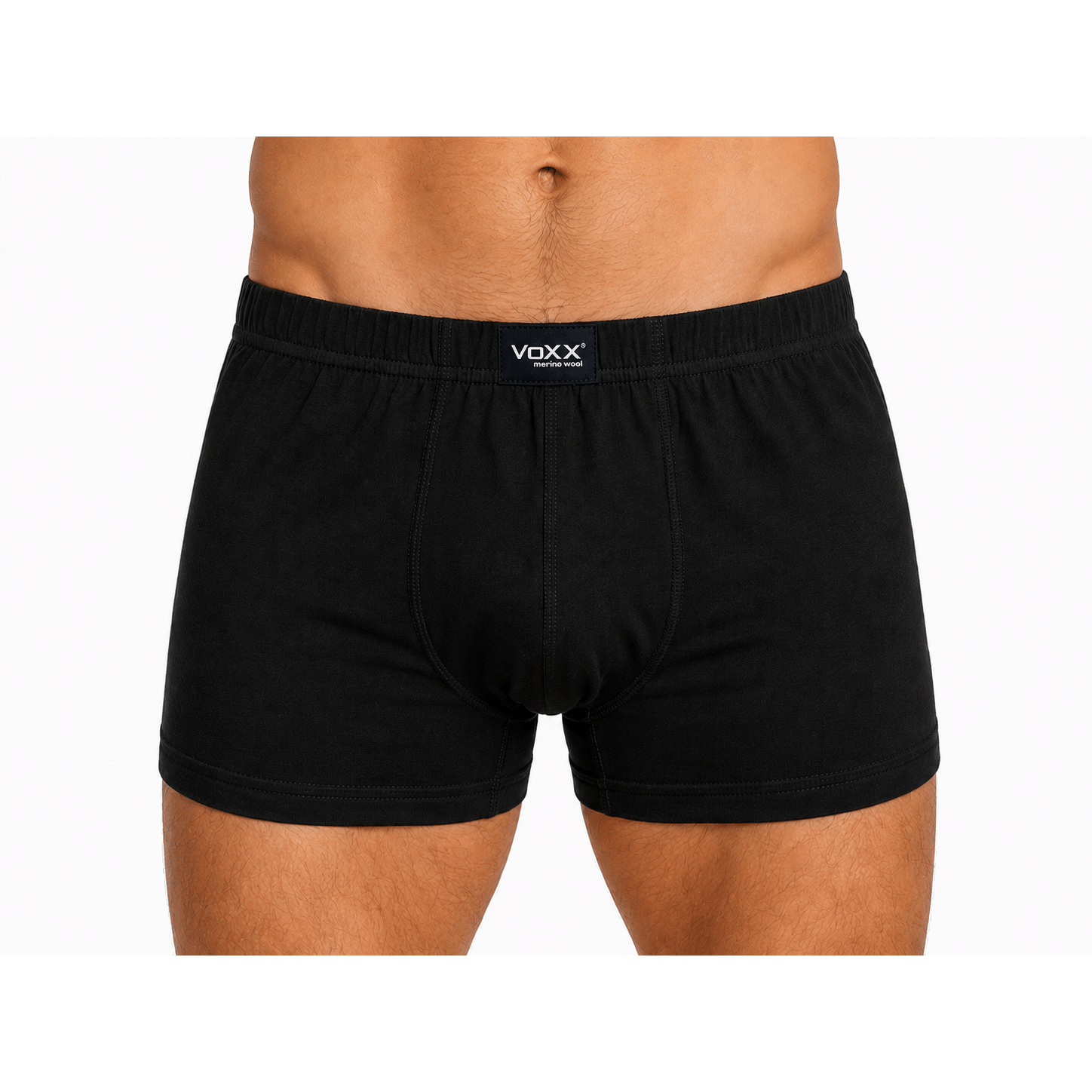 Herren Merino Funktionsboxershorts Schwarz